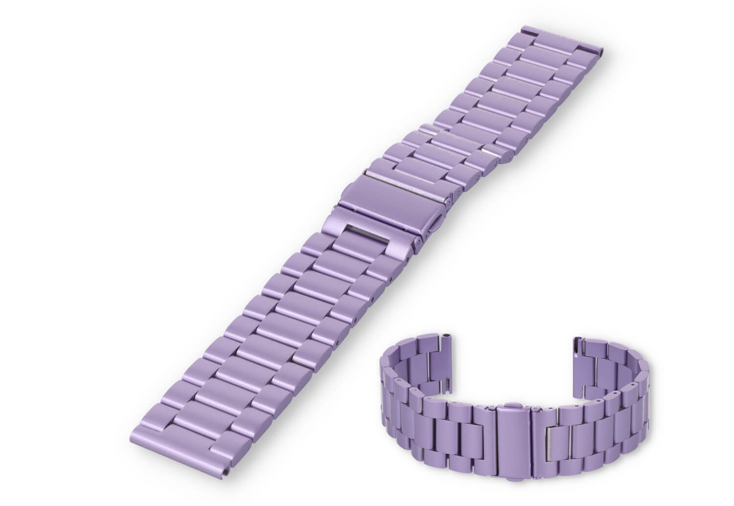 watch strap 22mm steel - lilac