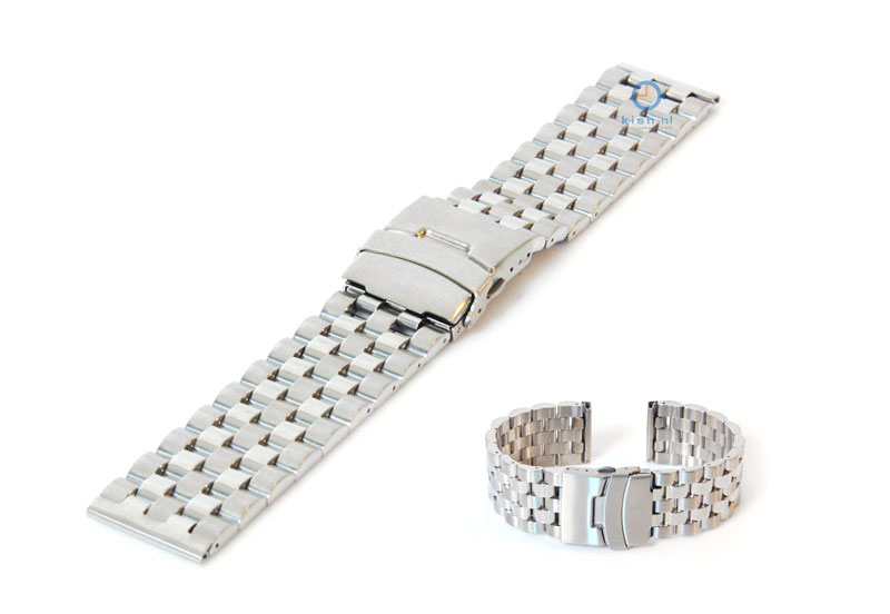 Watchstrap 24mm stainless steel silver