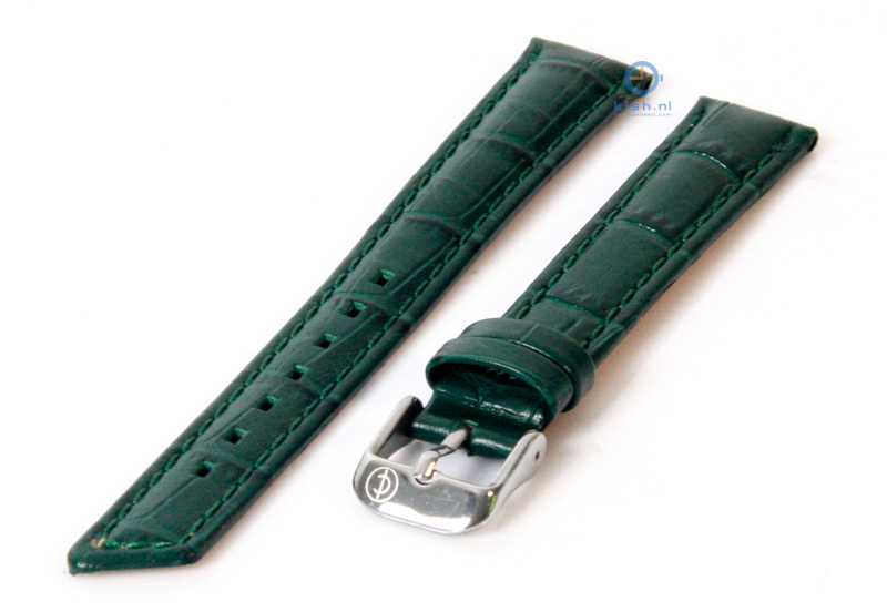 Watchstrap 16mm green leather