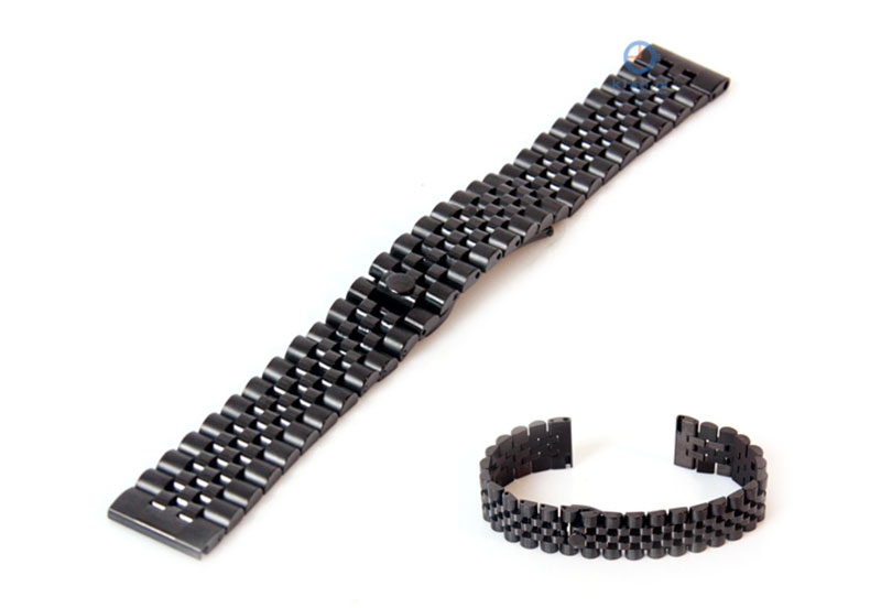 Watchstrap 18mm stainless steel black