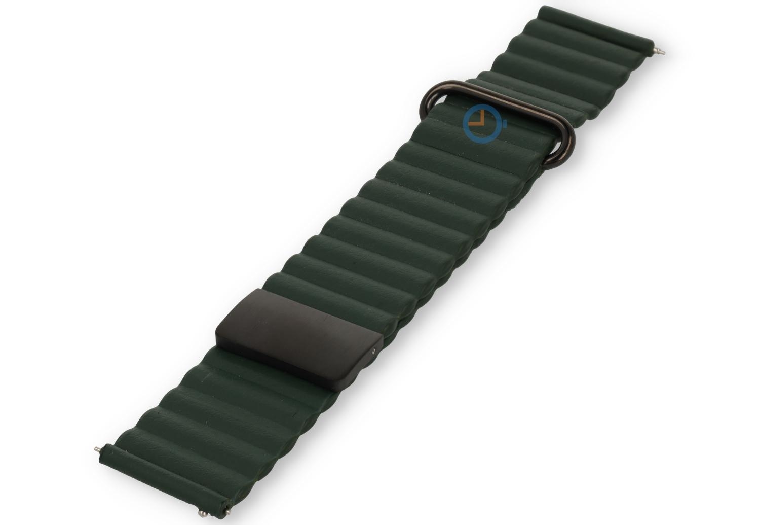 22mm leather strap with magnetic clasp - Green