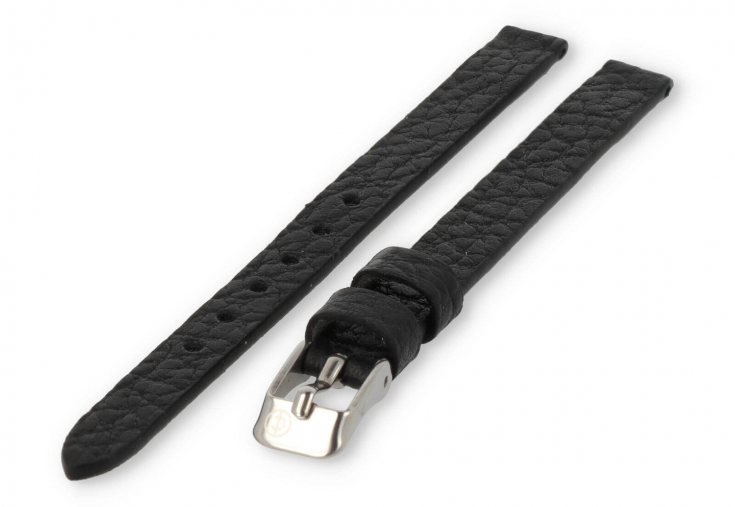 Watchstrap 8mm black buffalo leather