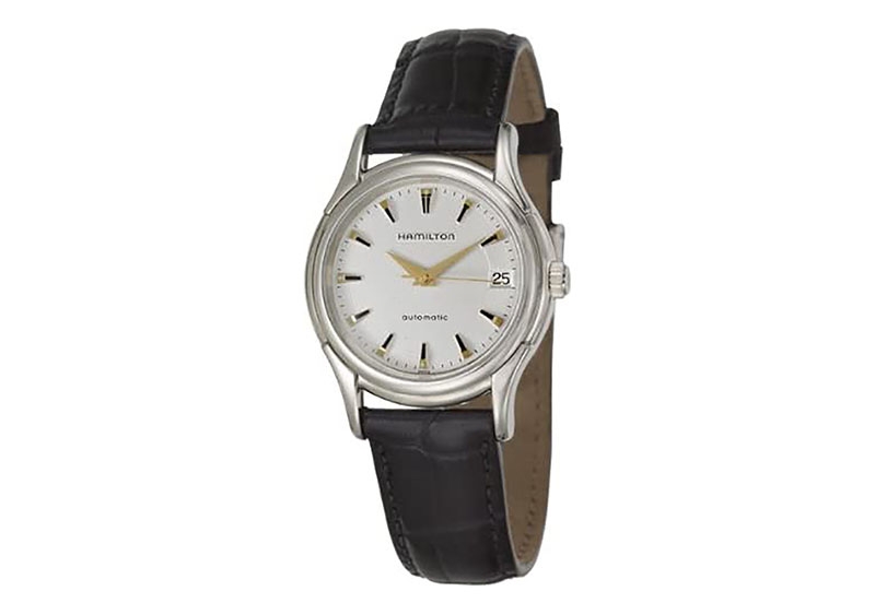 Hamilton watch strap H18315751 - black leather