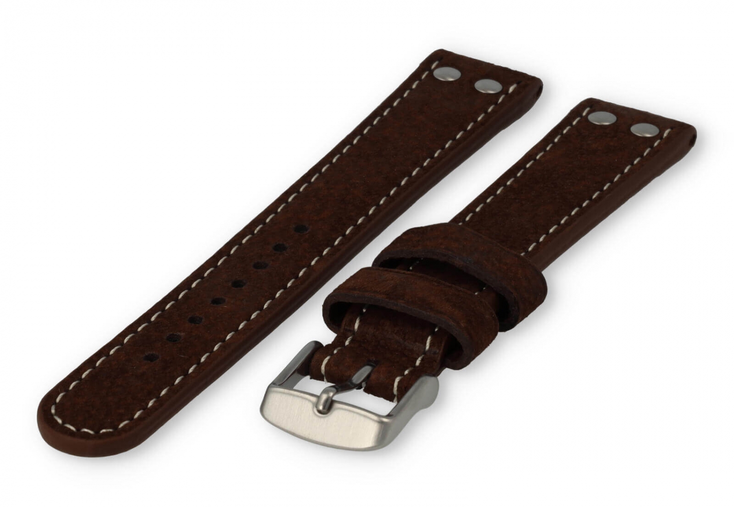 Flieger XL watch band 20mm chestnut-brown leather