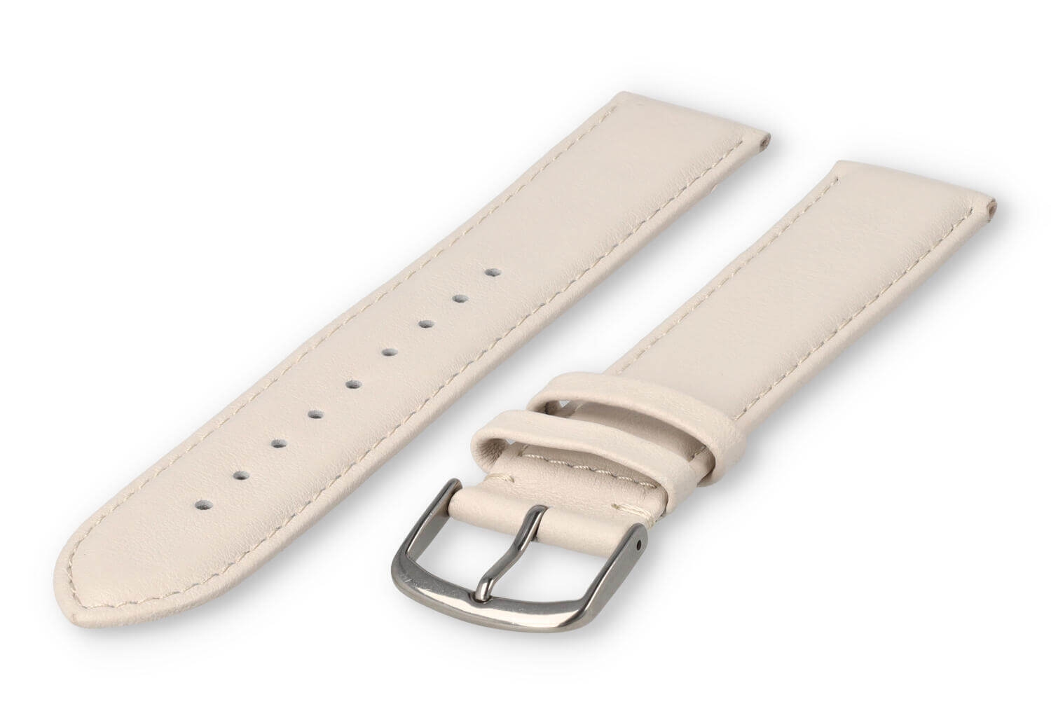 XL watch strap smooth leather - 20mm - sand