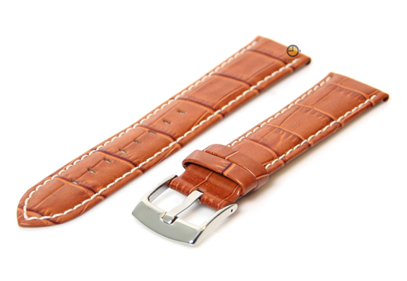 Cognac brown watchstrap - 24mm leather