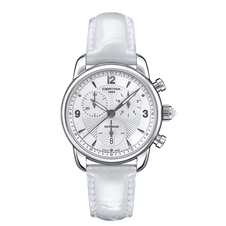 Certina leather strap C0252171601700A 17/14mm white
