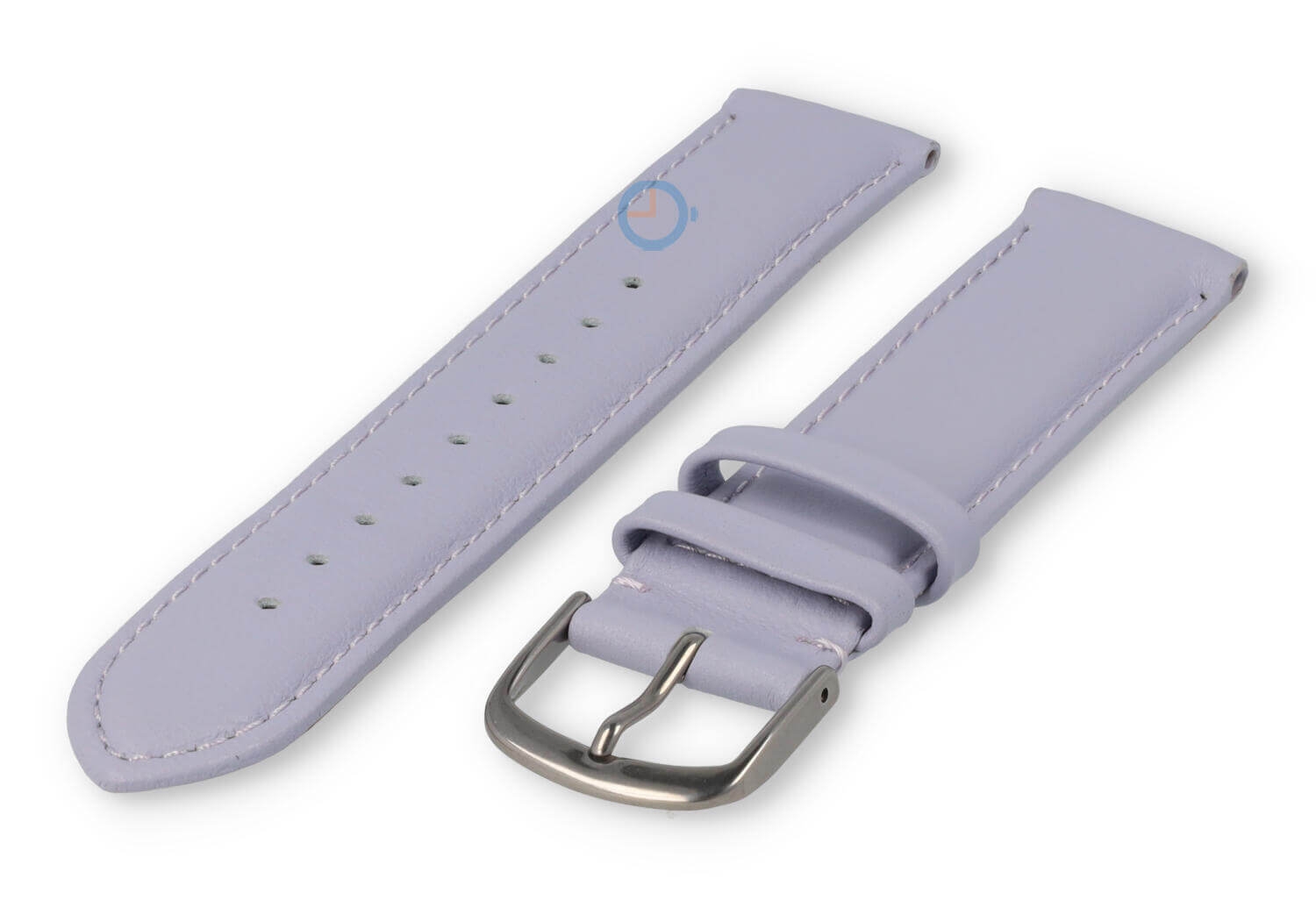18mm watch strap smooth leather - light purple
