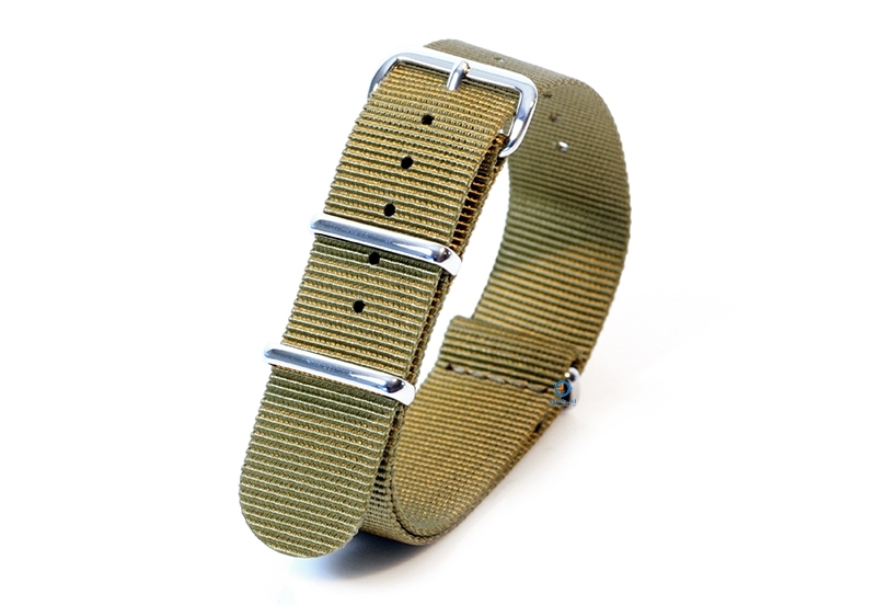 Watchstrap 18mm nylon army green