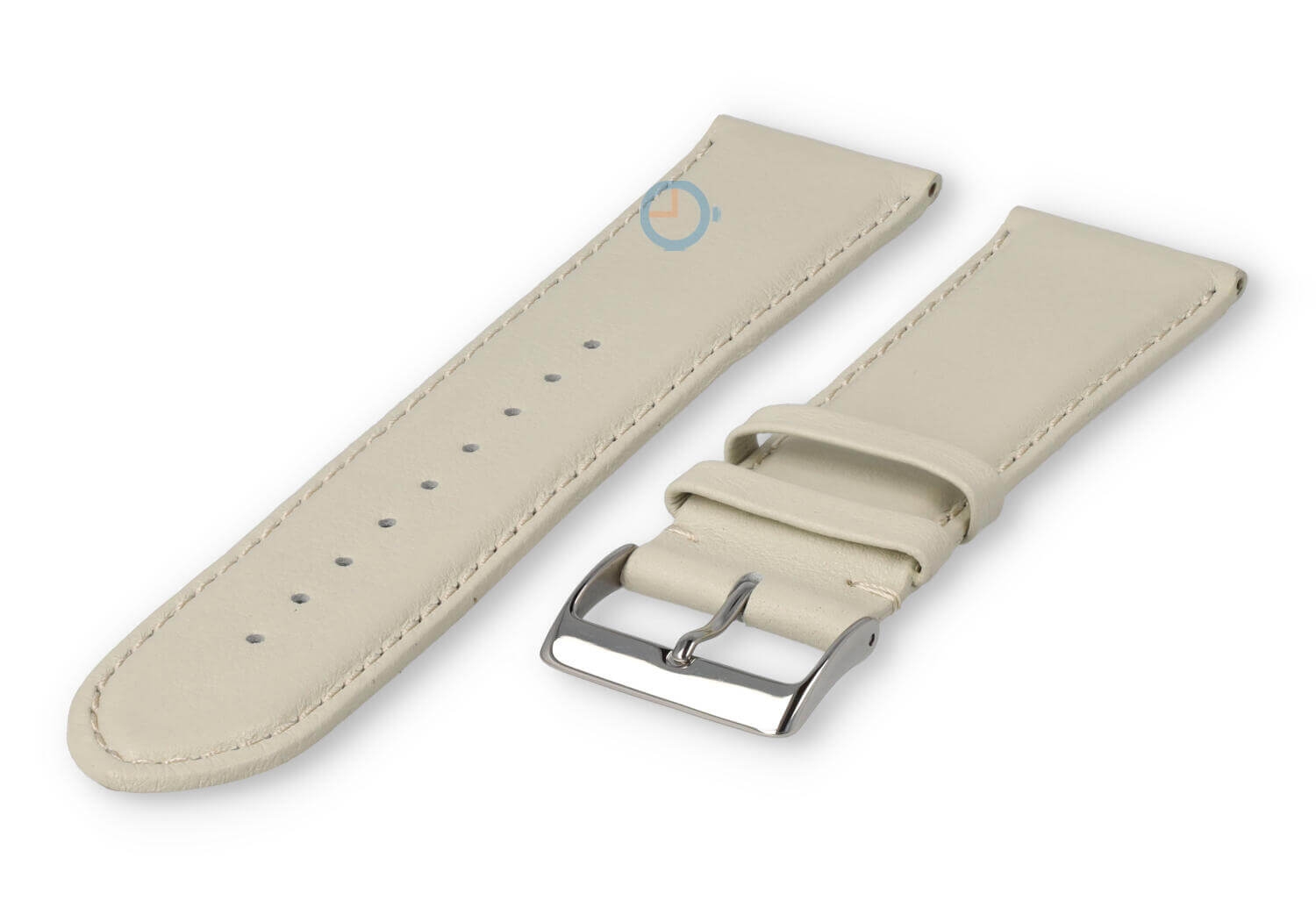 22mm watch strap smooth leather - sand
