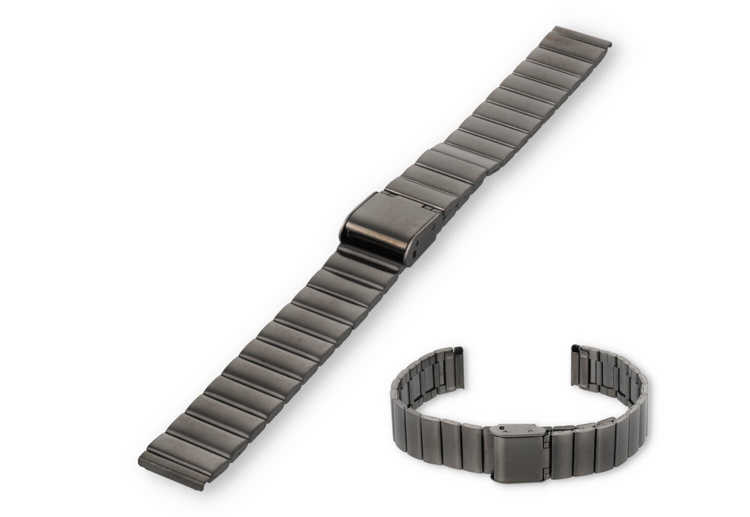 watch strap 14mm steel - gun meteal