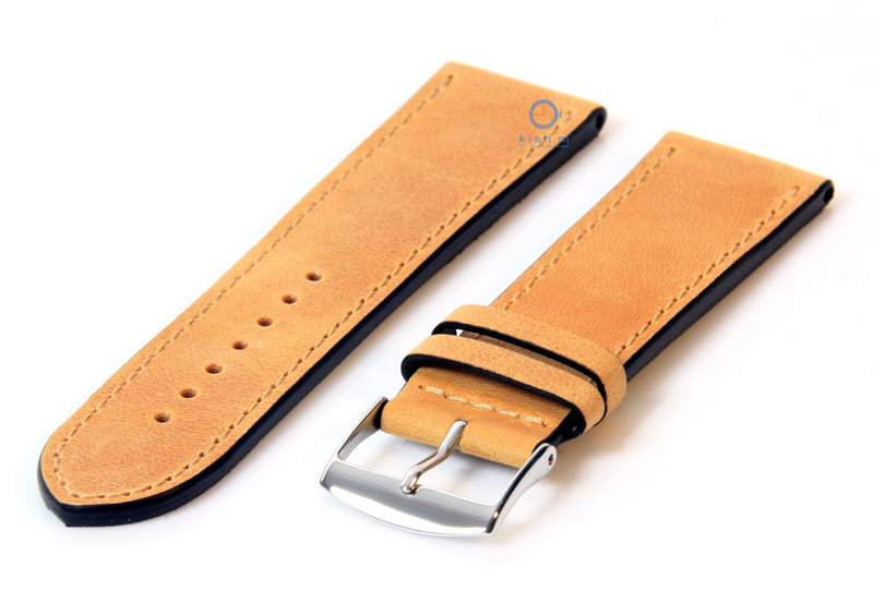Watchstrap 24mm yellow leather