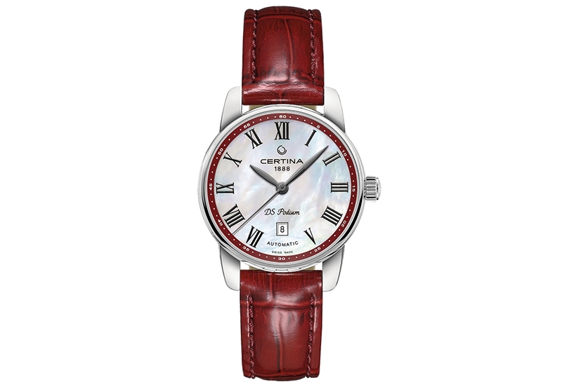 Certina leather strap C0010071642300A 14/12mm red