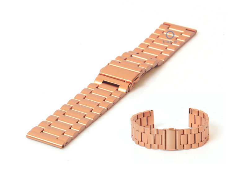 Watchstrap 23mm stainless steel orange
