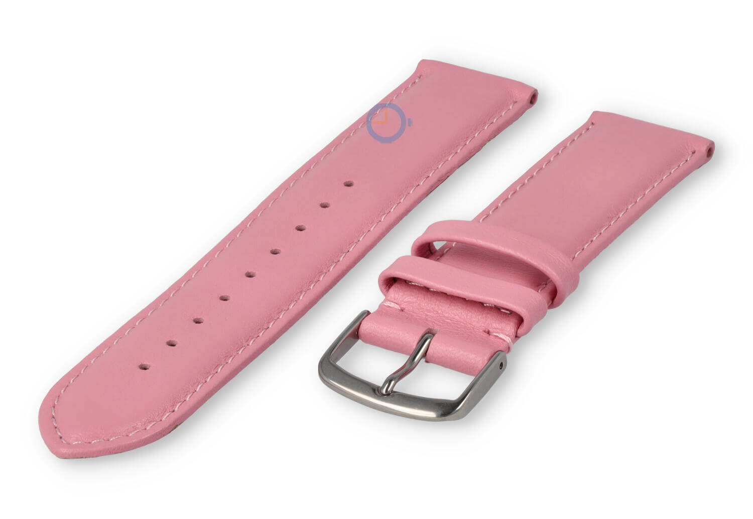 20mm watch strap smooth leather - light pink