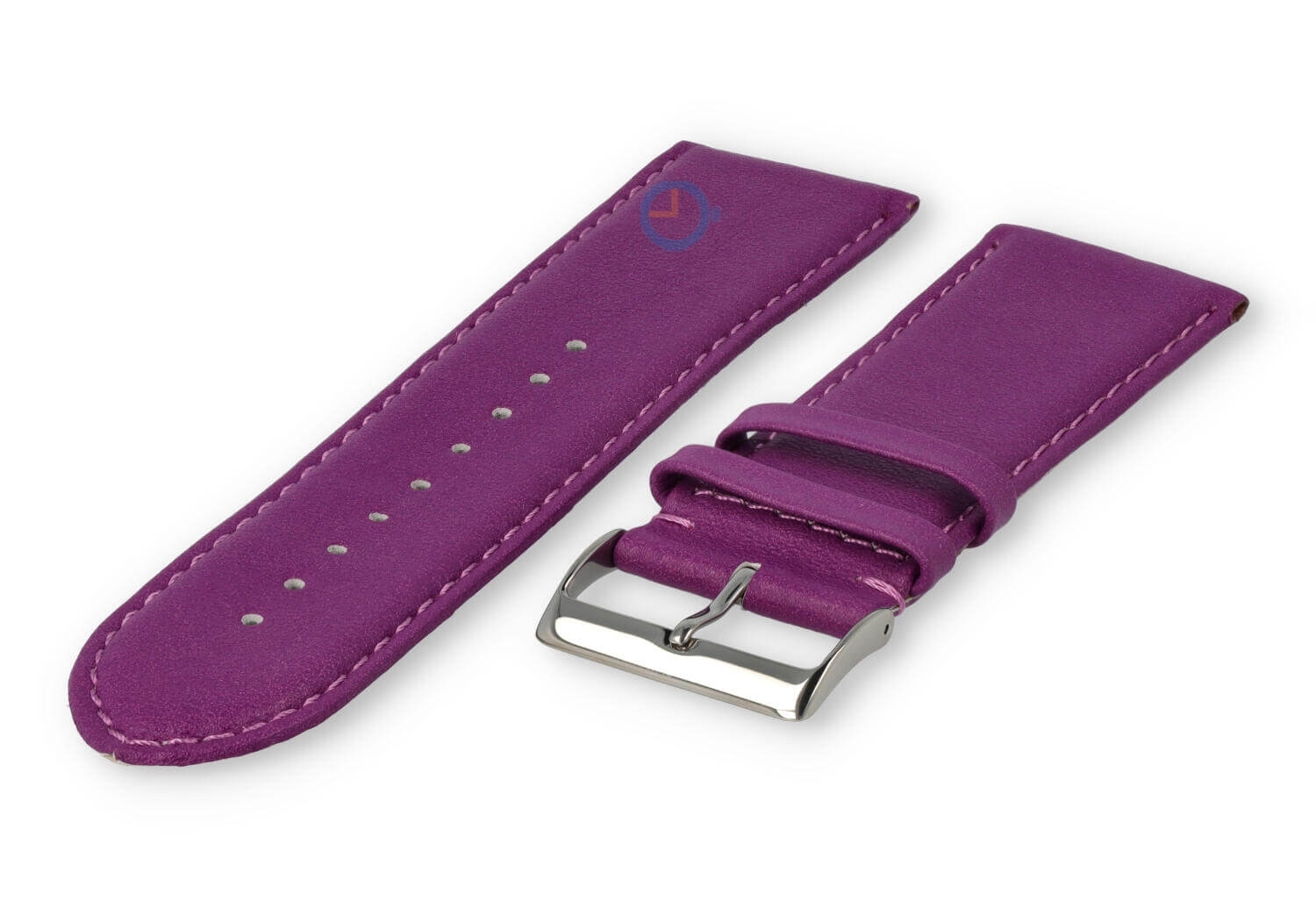 26mm watch strap smooth leather - purple