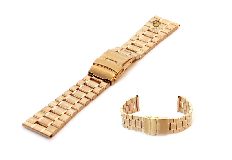 Watchstrap 24mm stainless steel gold