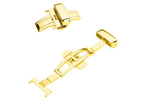 Butterfly clasp 22mm gold with pushers