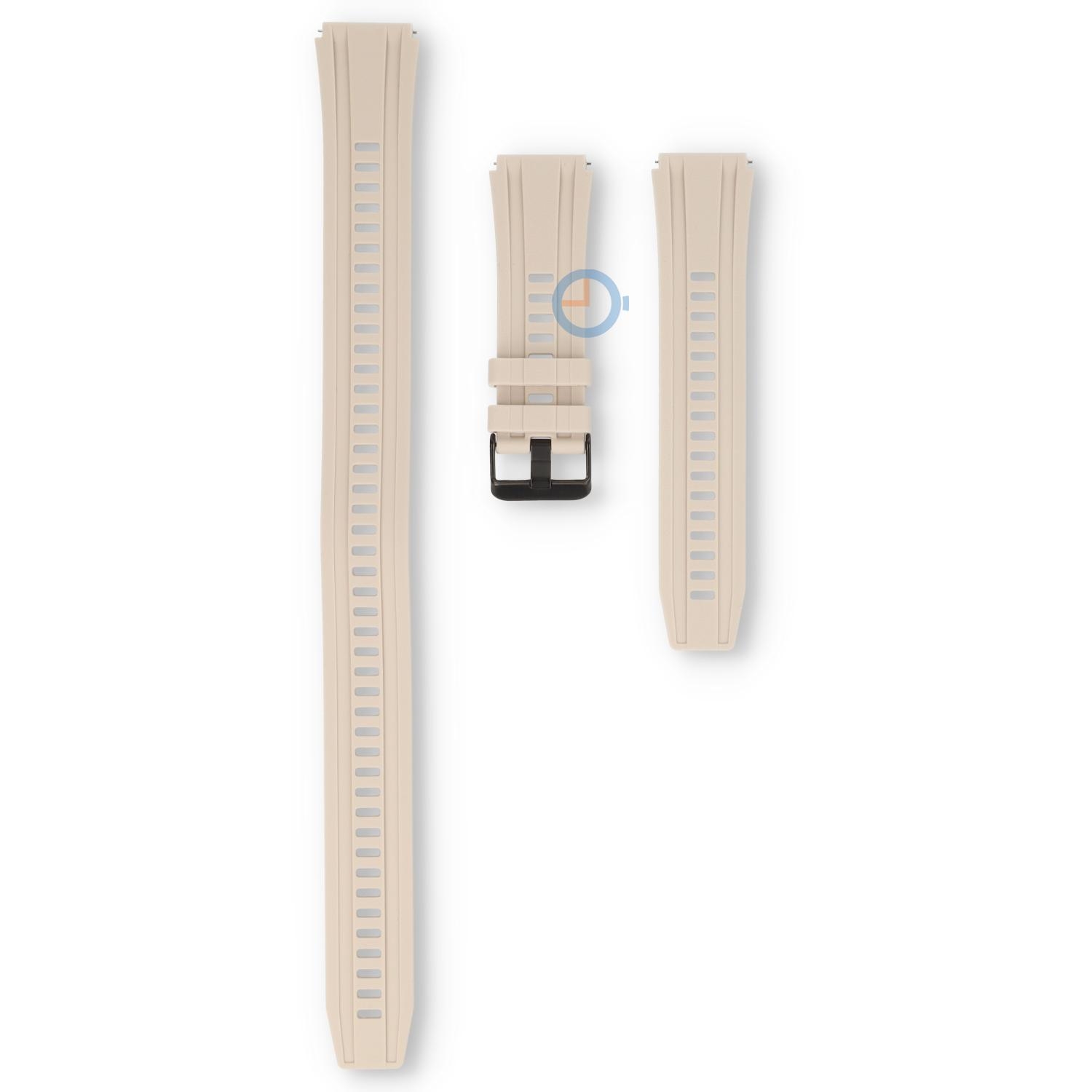 22mm silicone watch strap extra long - beige