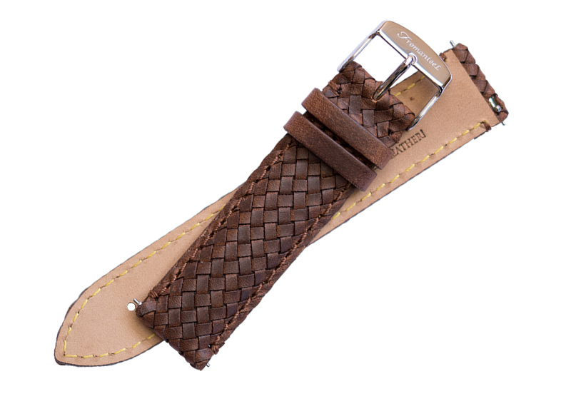 Fromanteel watchstrap braided leather brown