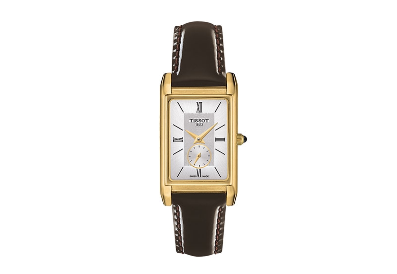 Tissot watch strap T9233351603800 brown leather