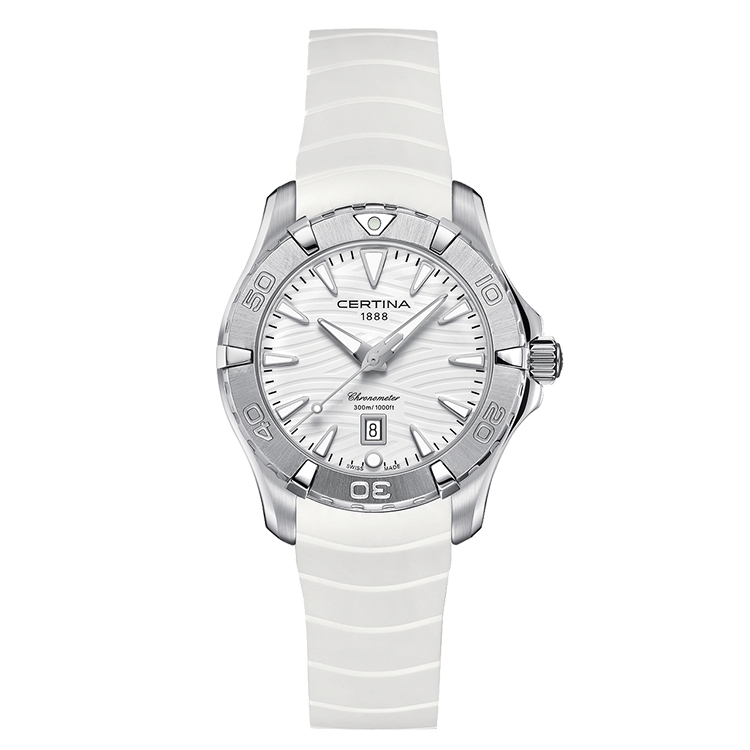 Certina bracelet C0322511701100A white rubber