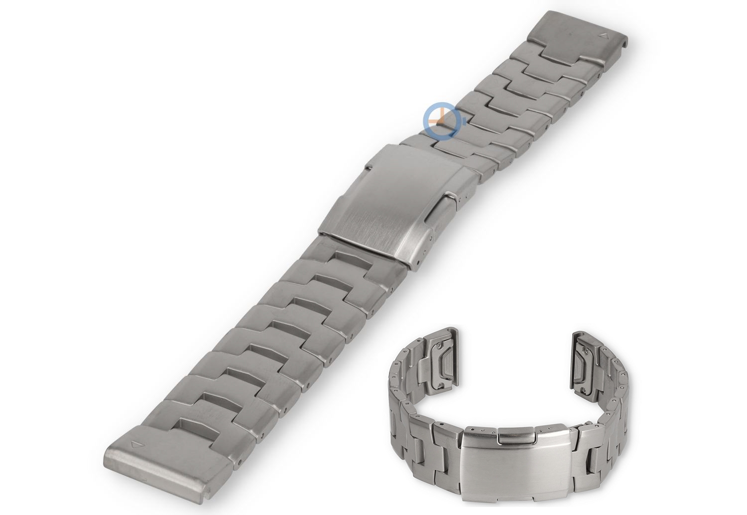 Titanium watch strap for Garmin - 22mm - Silver