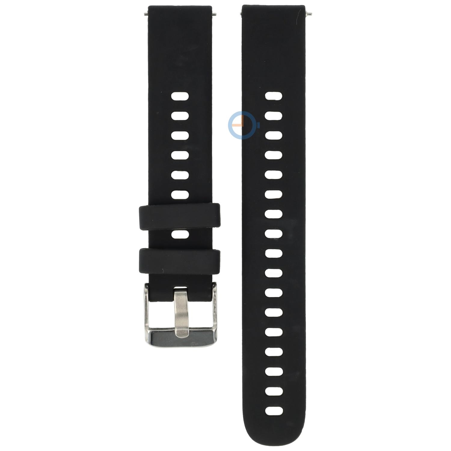16mm silicon watch strap - Black