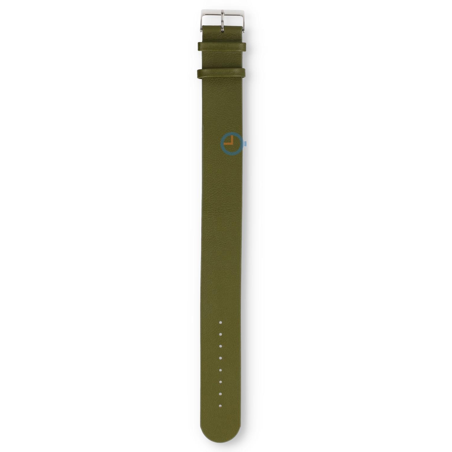 One-piece leather strap - 24mm - avocado