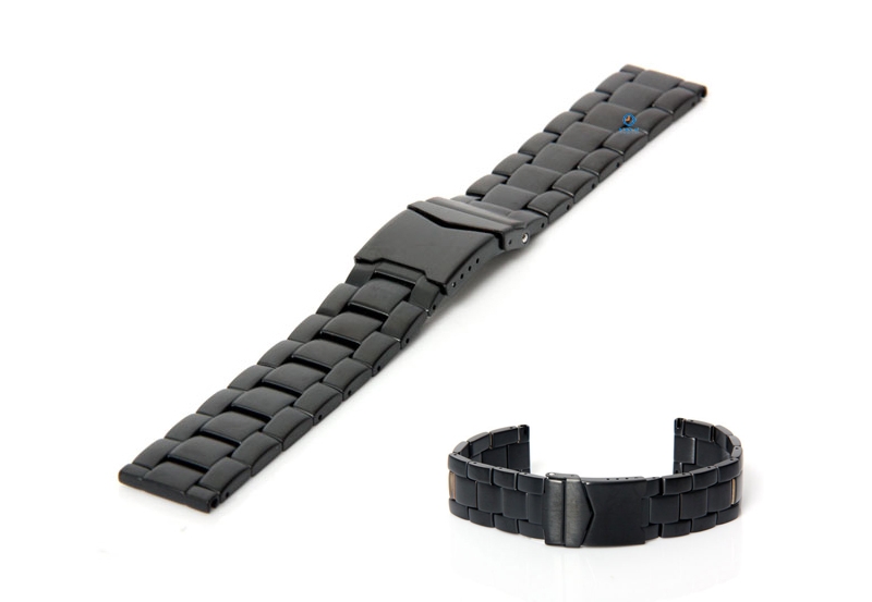 Watchstrap 24mm steel matt black