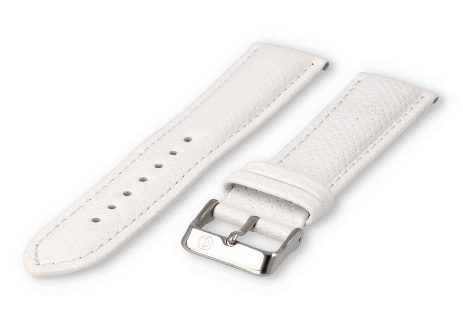 Watchstrap 22mm white leather