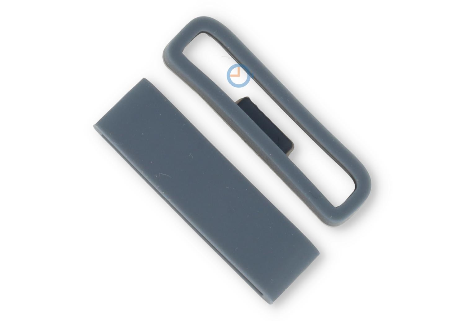 Band keeper 24mm grey silicone non-slip - 1 piece