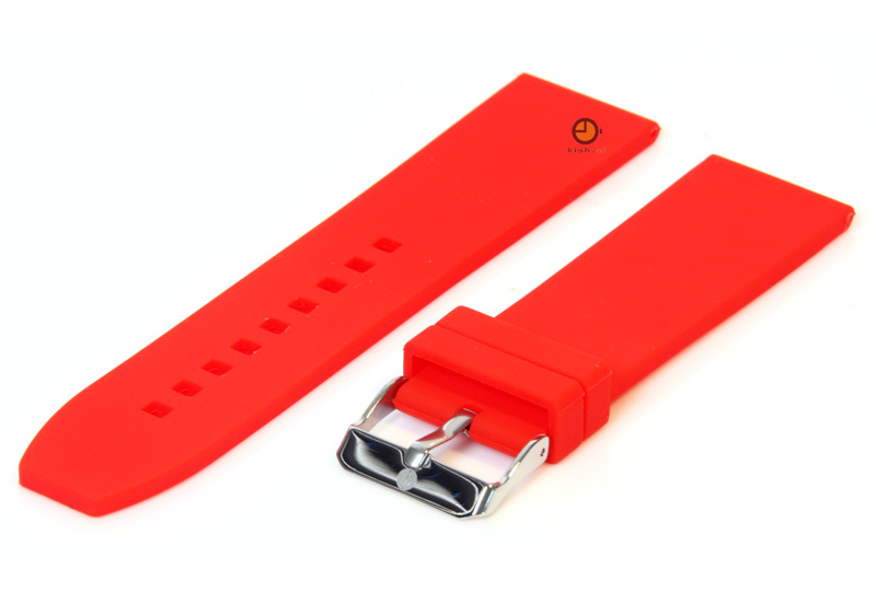 Watchstrap 20mm red silicone