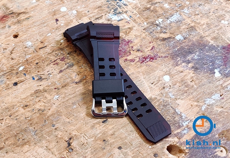 Casio G-Shock GW-9400 horlogeband rubber - donkerrood transparant