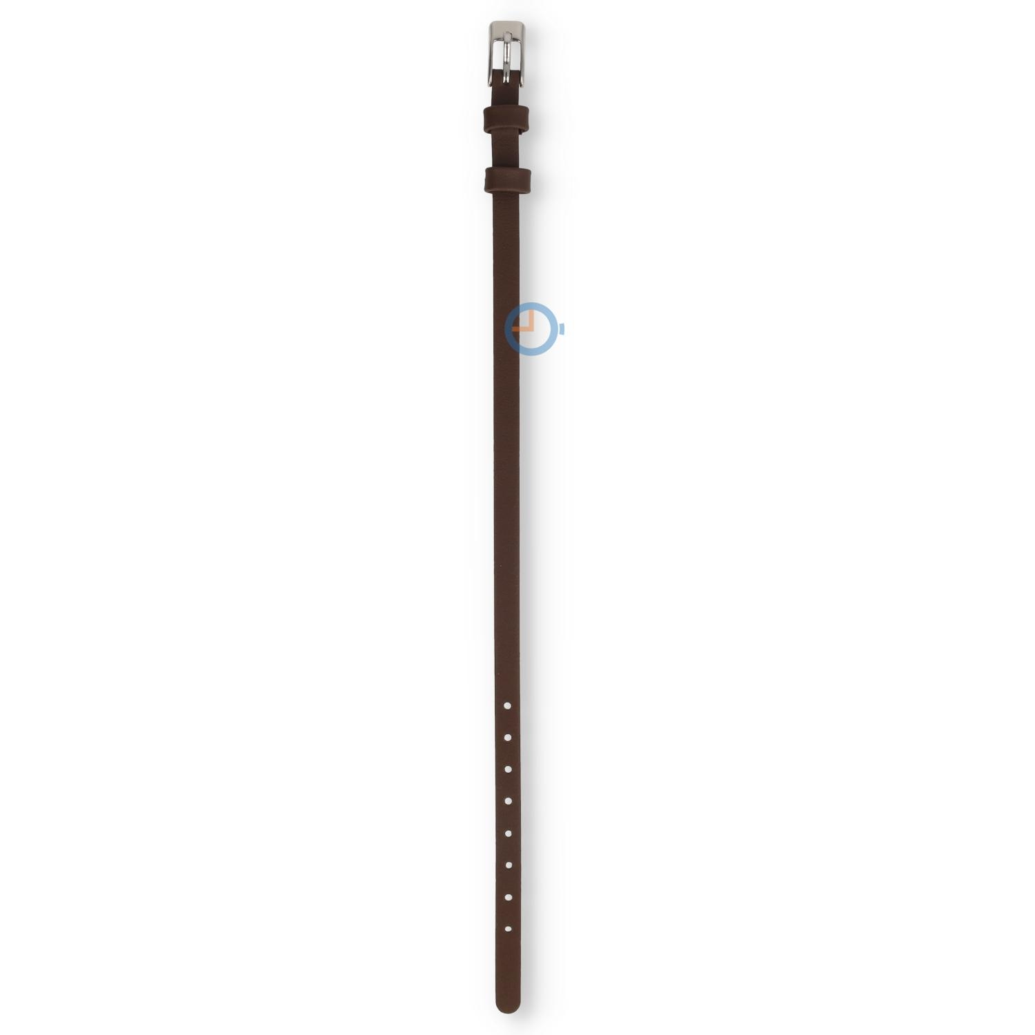 One-piece leather strap - 6mm - dark brown