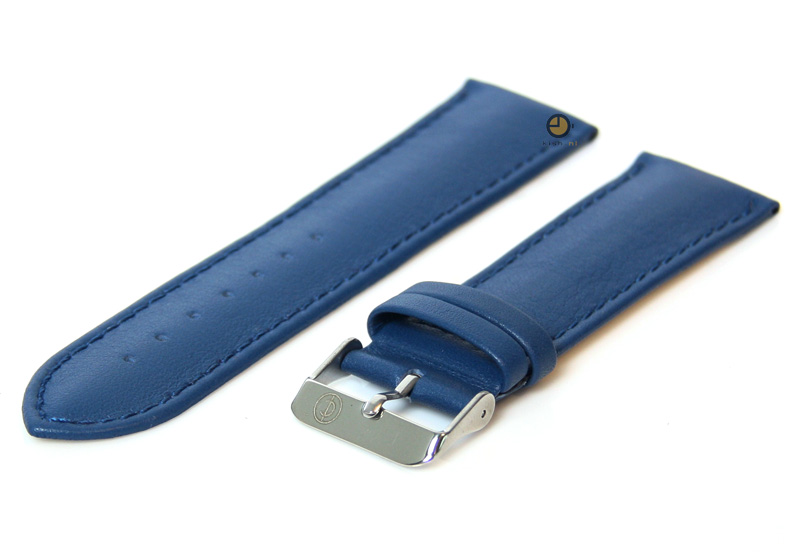 Watchstrap 24mm blue calf leather