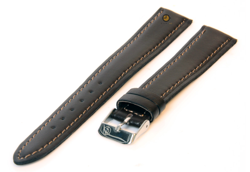 XXL Watchstrap 16mm classic darkbrown leather