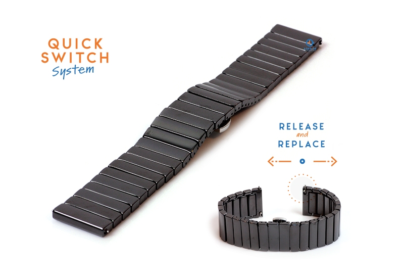 Watchstrap 20mm ceramic black