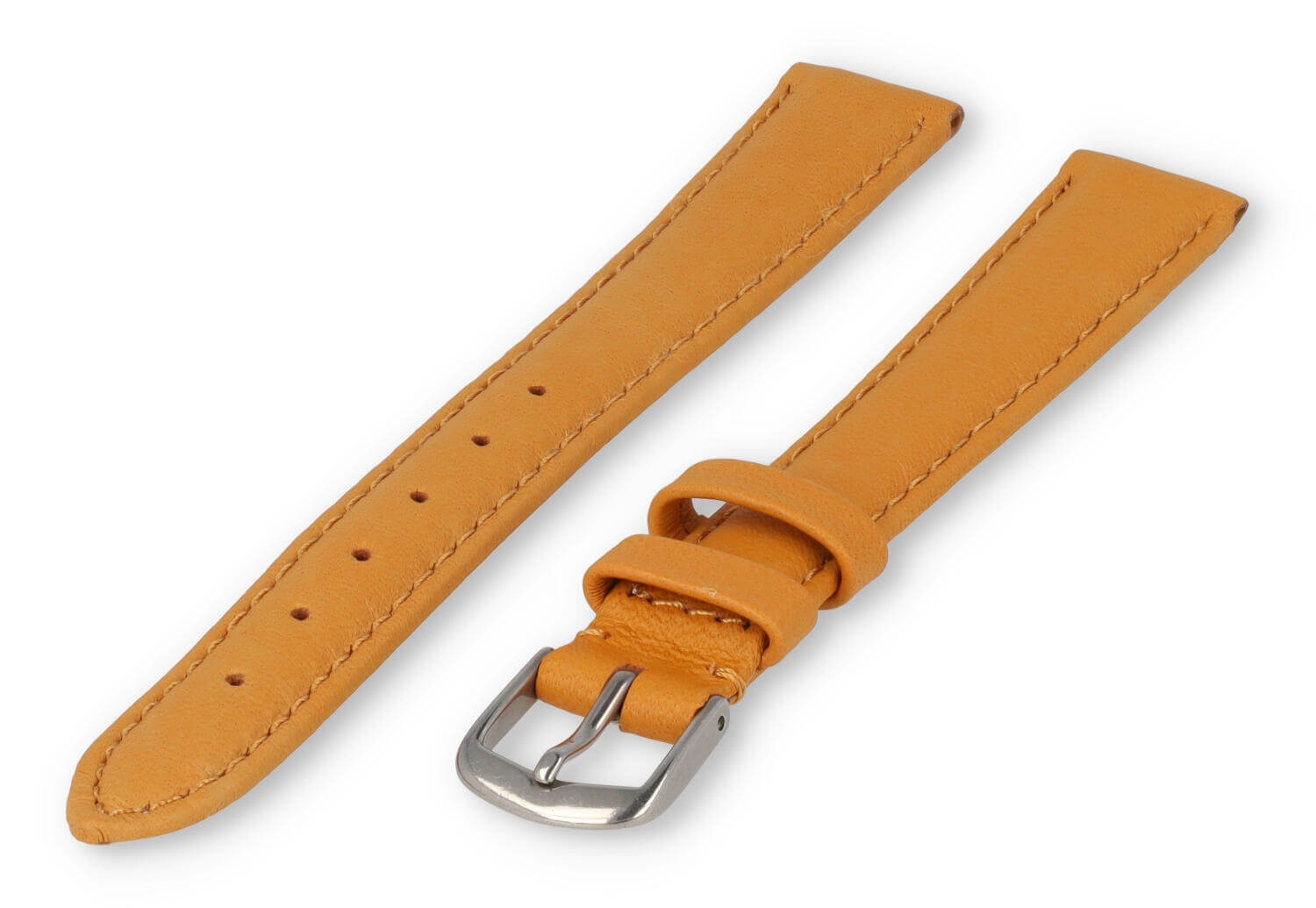 XL watch strap smooth leather - 16mm - light brown
