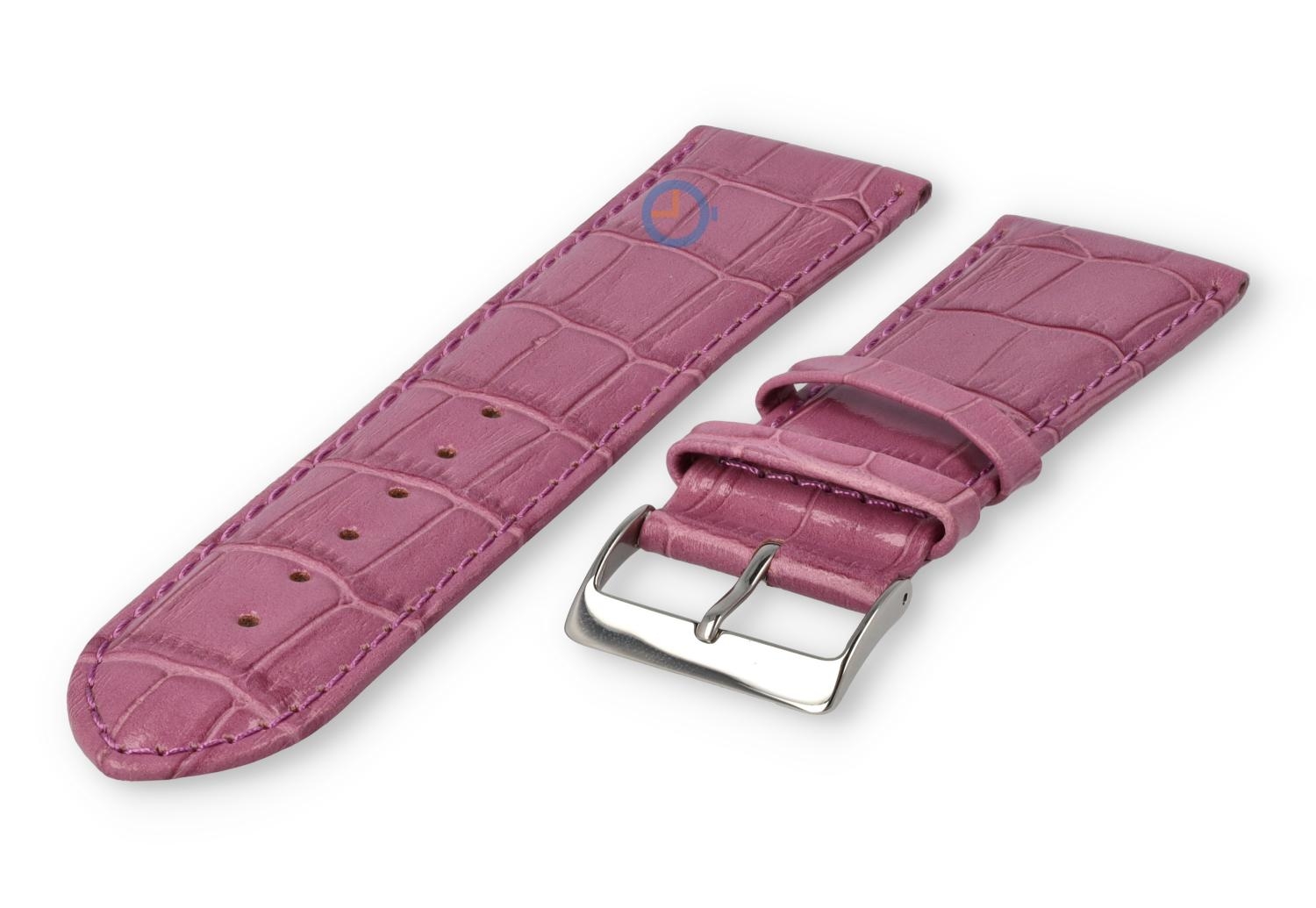 Basic croco watch strap - 24mm - blackberry