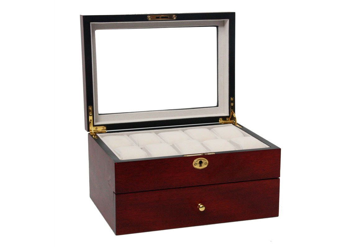 Watchcase for 20 watches burgundy