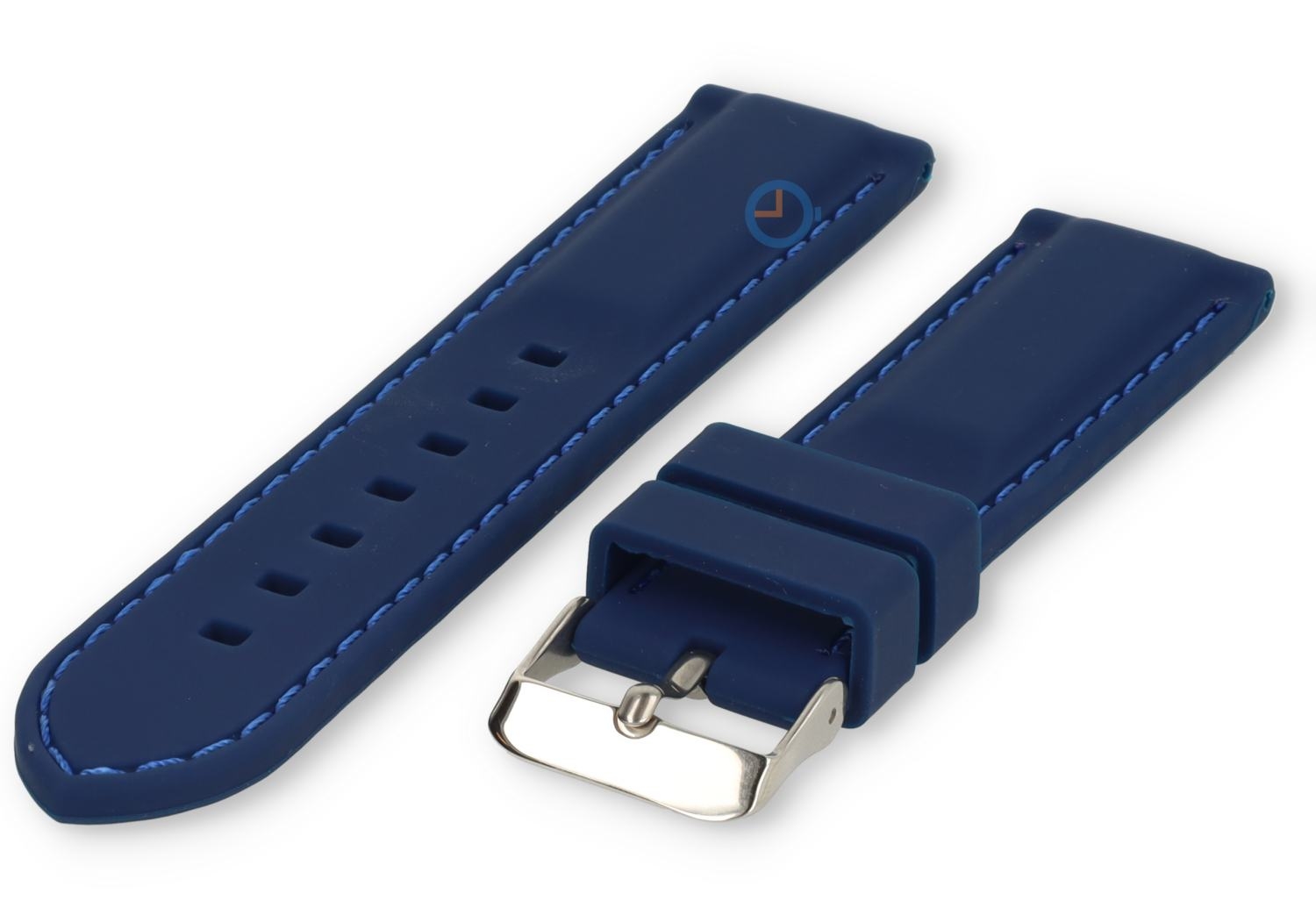 Watchstrap 22mm blue silicone