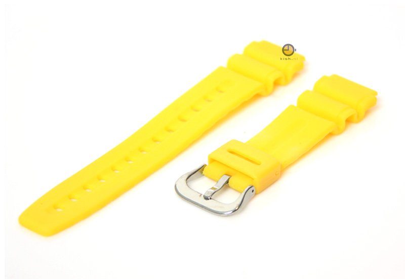 Watchband 20mm yellow rubber