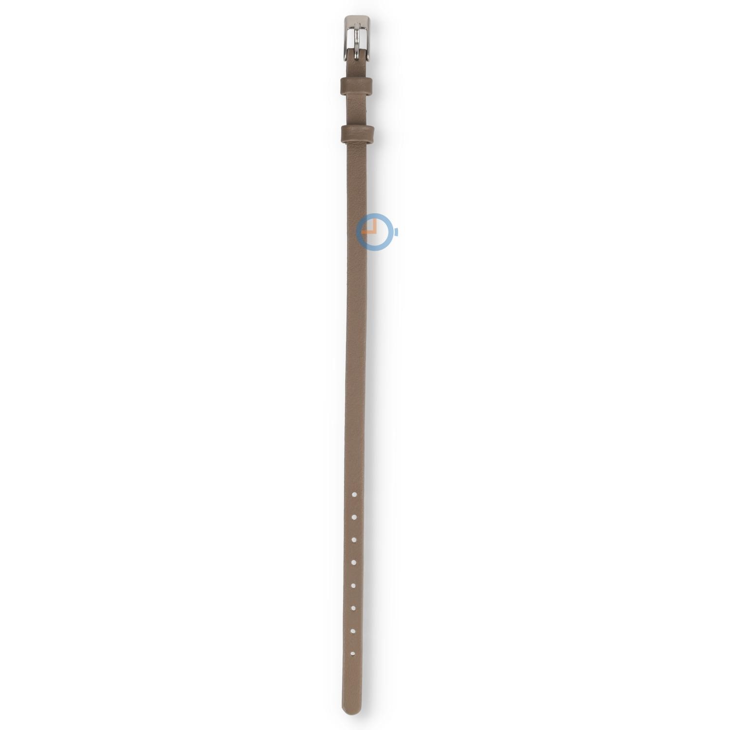 One-piece leather strap - 6mm - taupe