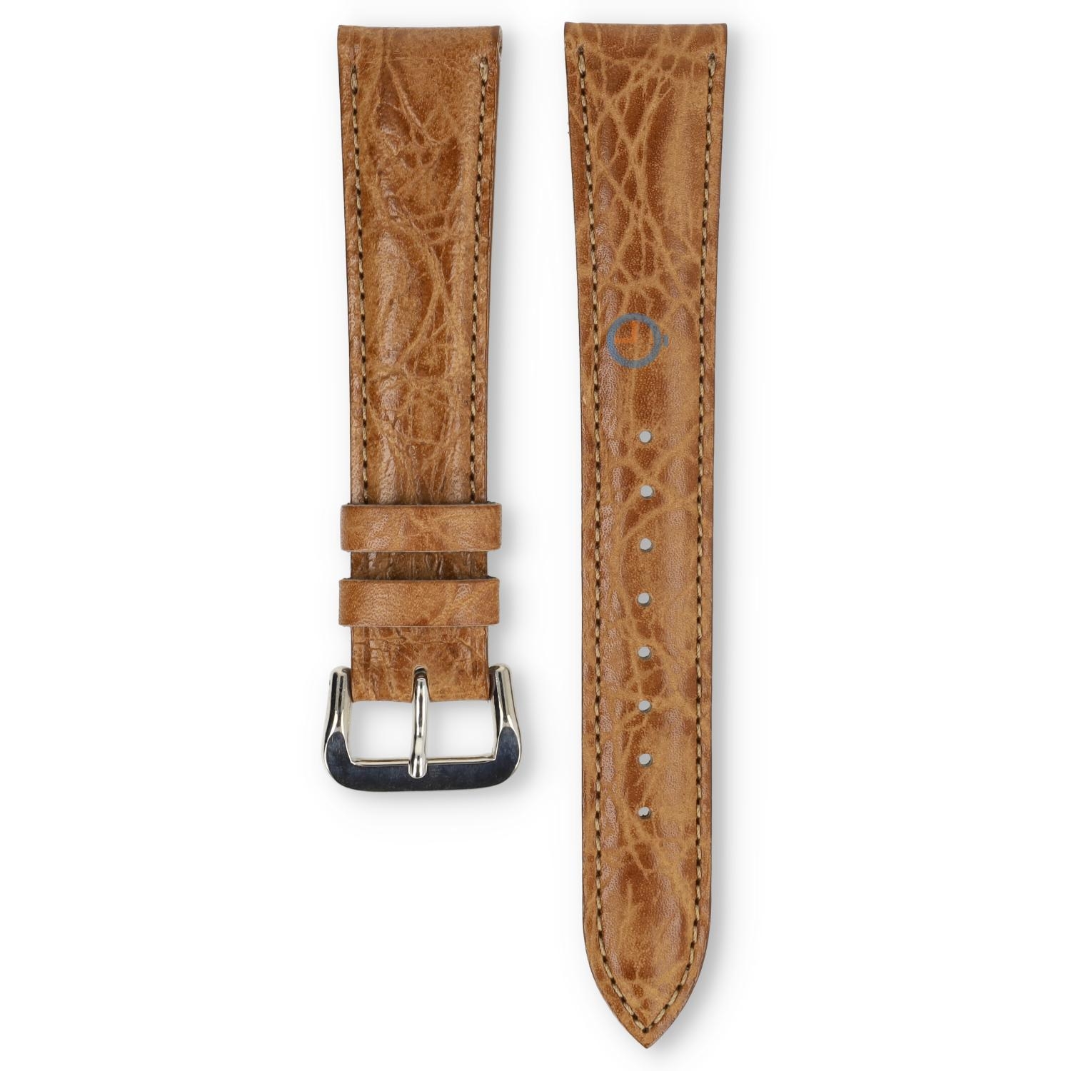 Universal 18mm brown leather watch strap - Seiko