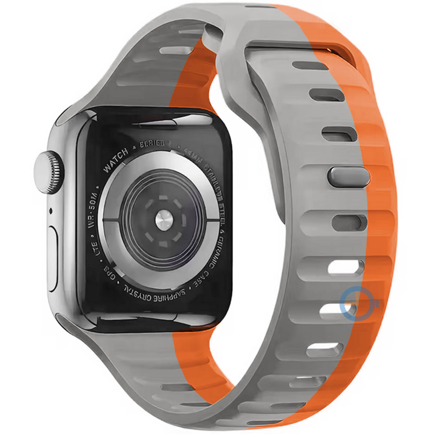 Silicon strap Apple Watch 41mm - grey orange