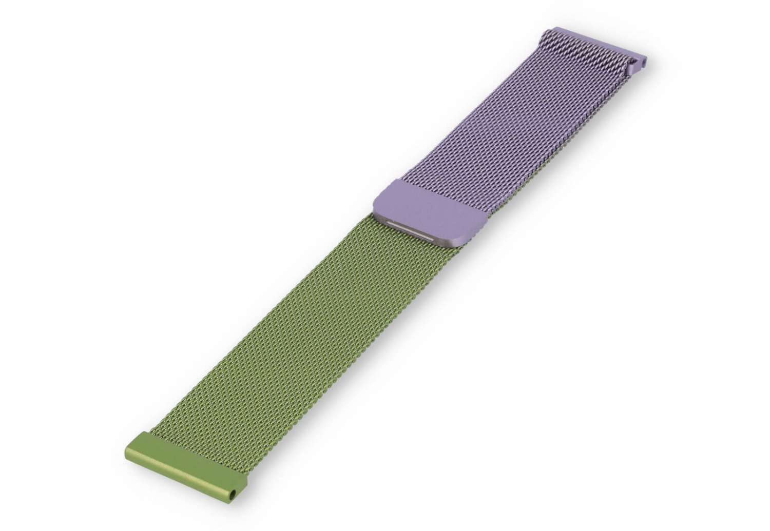 Milanese 22mm horlogeband - Lila/groen