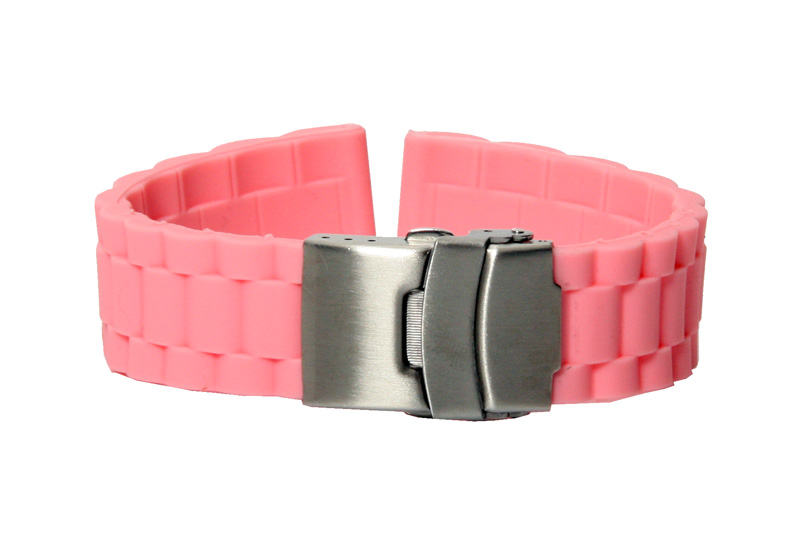 Watchstrap 20mm pink rubber
