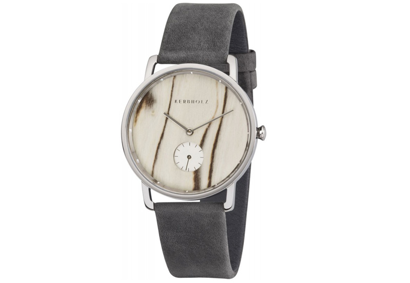 Kerbholz Frida watchstrap White Birch/Asphalt