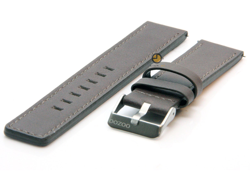 Oozoo watchstrap 20mm grey leather
